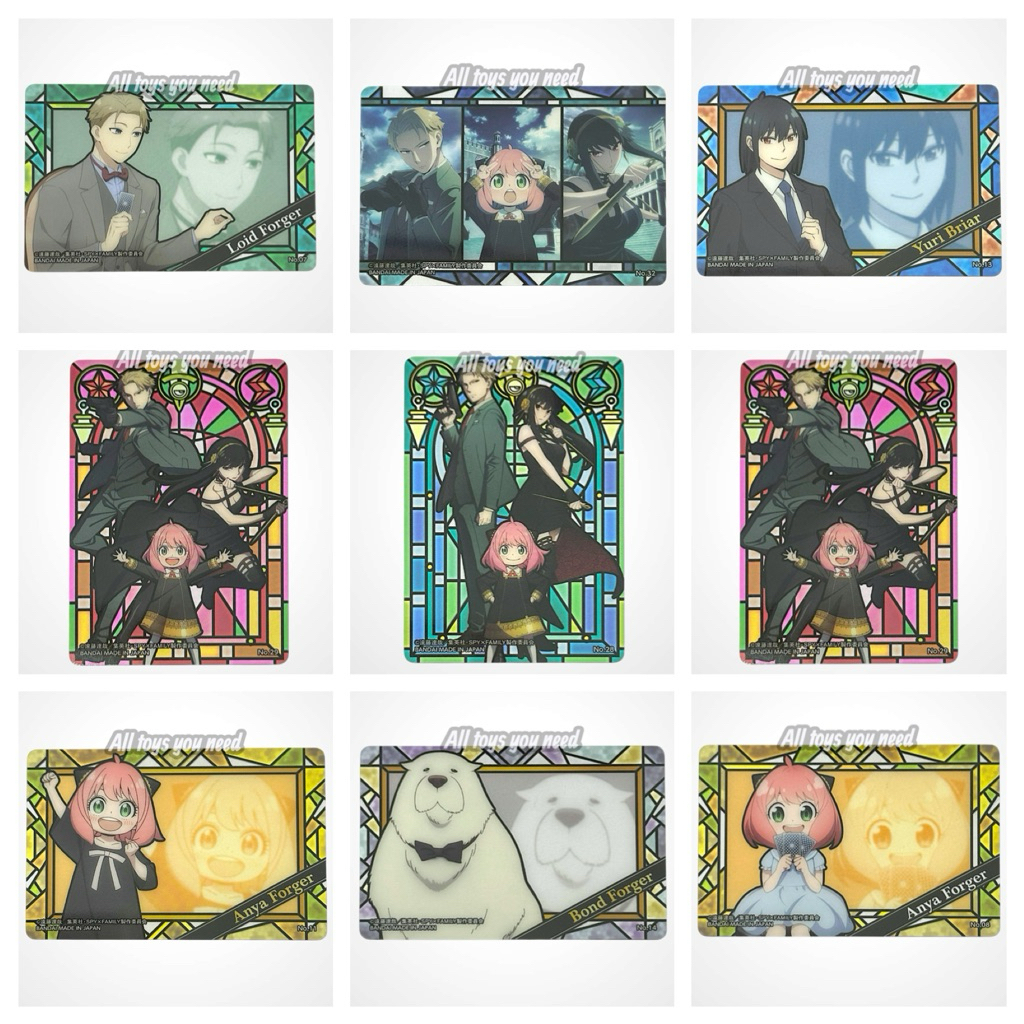 [🎁 Sleeve] [Carddass] Card clear Spy x Family chính hãng Nhật Bản | Thẻ nhân phẩm Spy x Family | Car