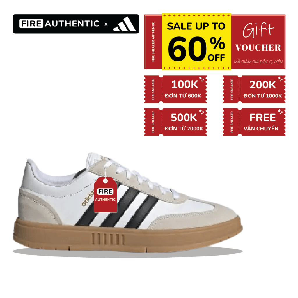 | Fire Authentic | Giày Adidas Gradas 'White Black Gum' FW3378