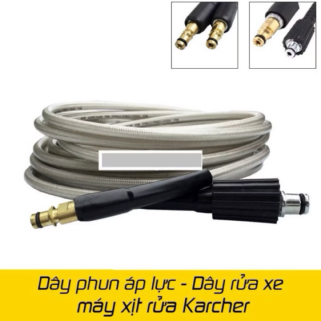 Dây áp lực máy rửa xe Karcher - Ông dây phun thay thế máy rửa áp lực Karcher