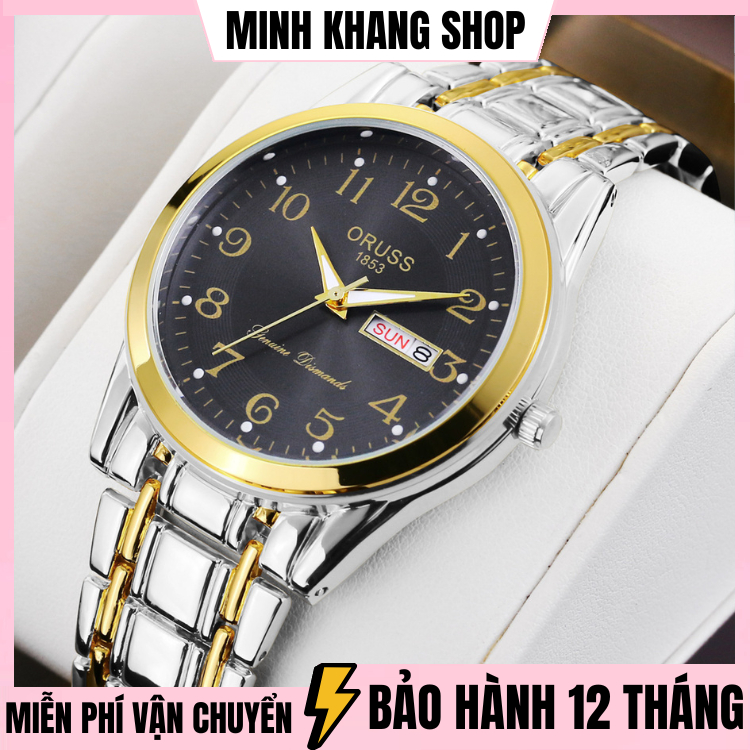 Đồng Hồ Nam Nữ Chống Xước Chống Nước ORUSS Tặng Kèm Vòng Tỳ Hưu Và pin Xịn