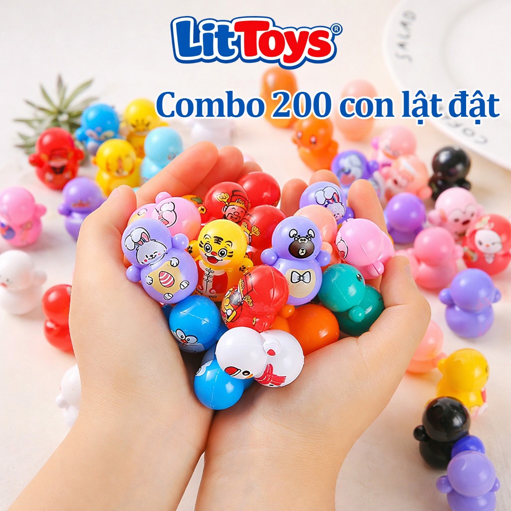 Combo 200 Con Lật Đật Mini ToysLit Đa Dạng Hình Siêu Đáng Yêu Làm Trang Trí Và Quà Cho Bé