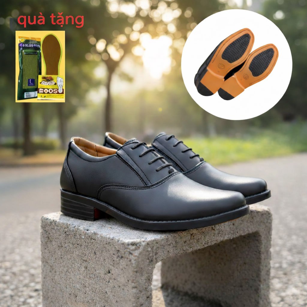 Giày Tư Trang 3.5 cm. GV-02 Giày Lười Nam Da Bò Cao Cấp,Tặng Kèm 1 Đôi Tất & 1 Đôi Lót Hương Quế