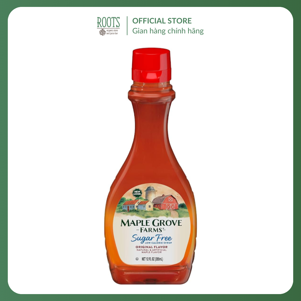 (Ship hỏa tốc) MAPLE GROVE FARMS - Siro Hương Cây Phong Không Đường, Sugar Free Low Calorie Syrup, O