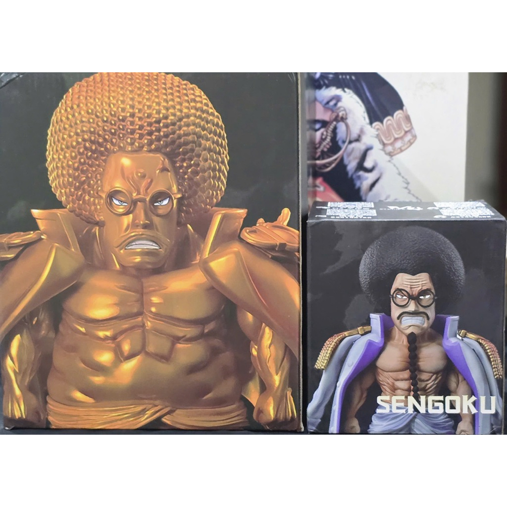 Cặp mô hình Resin WCF chính hãng M4 Studio One Piece Marine Ford Thuỷ Sư Đô Đốc Sengoku