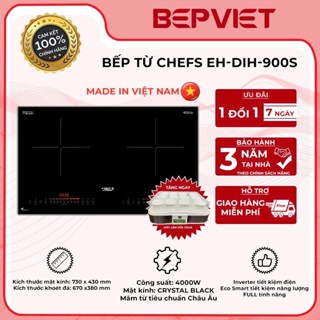 [Tặng kèm nồi - Hỗ trợ lắp] Bếp từ Chefs EH-DIH900S đun liu riu từ mức nhỏ nhất