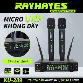 RAYHAYES Micro Không Dây UHF Chất Âm Tự Nhiên, Sáng , Rõ Tàng, Chống Hú Rít, Bắt Sóng 100M