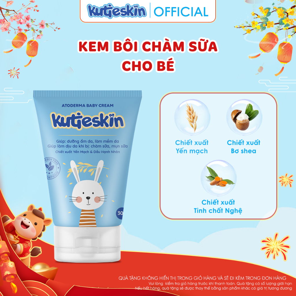 Kem chàm sữa Kutieskin 30gr Cho Bé - KAD10