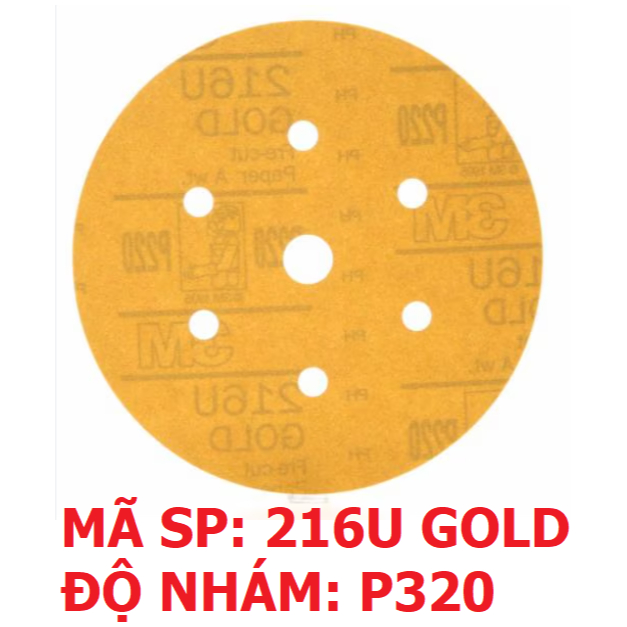 Xấp 5 tờ nhám đĩa độ nhám P320 6in 152mm