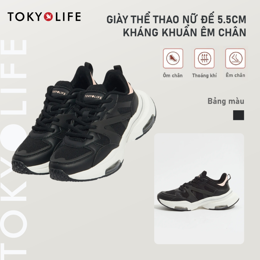 Giày thể thao nữ TOKYOLIFE kháng khuẩn êm chân siêu nhẹ thoáng khí 40000697