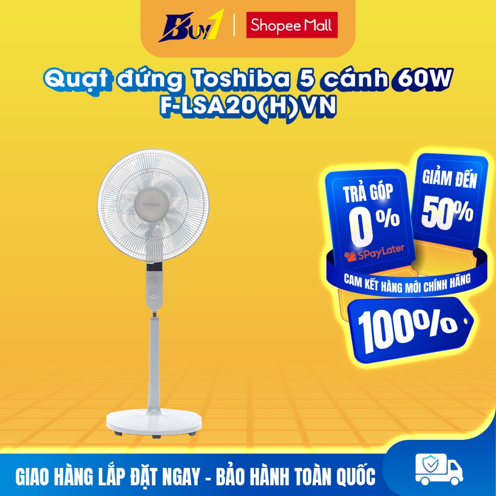 F-LSA20(H)VN - Quạt đứng Toshiba 5 cánh F-LSA20(H)VN 60W - Hàng chính hãng