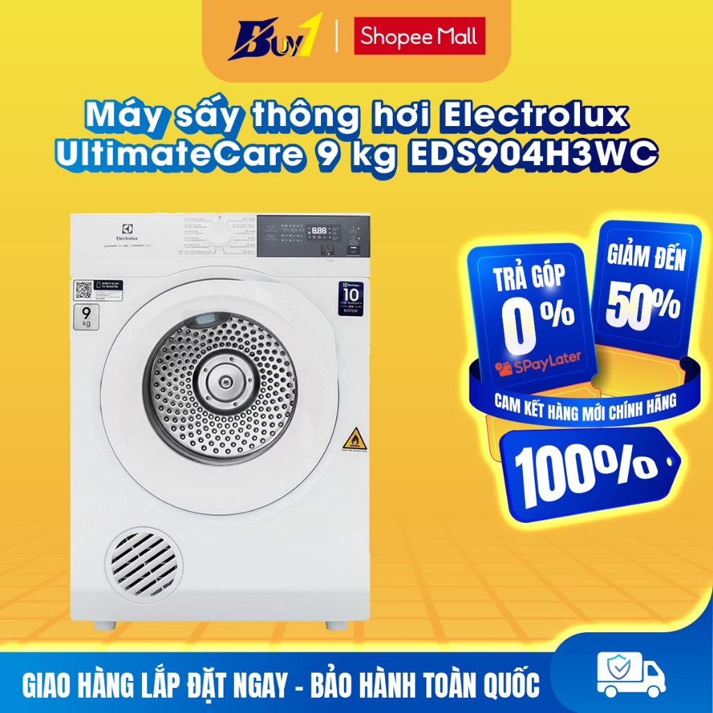EDS904H3WC - Máy sấy thông hơi Electrolux UltimateCare 9 kg EDS904H3WC - Hàng chính hãng