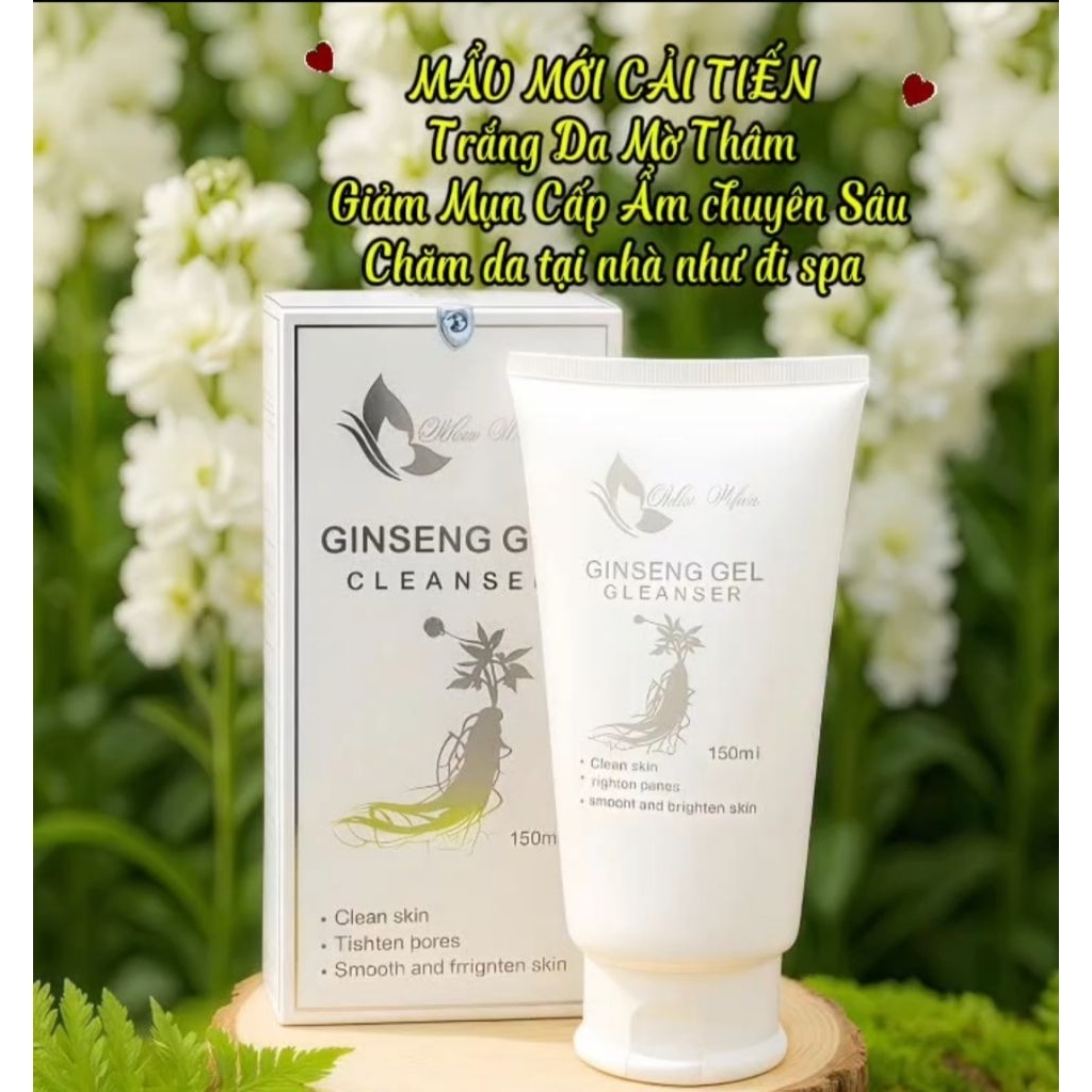 CHÍNH HÃNG Mẫu Mới Sữa Rữa Mặt Chiết Xuất Nhân Sâm Lô Hội Vitamin B5 Vitamin E Sạch Sâu Trắng Sáng N