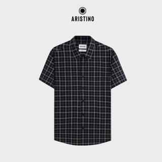 NEW Áo Sơ Mi Nam Aristino Regular Fit Kẻ Xám Chất liệu Bamboo Polyester ASS616EDP01