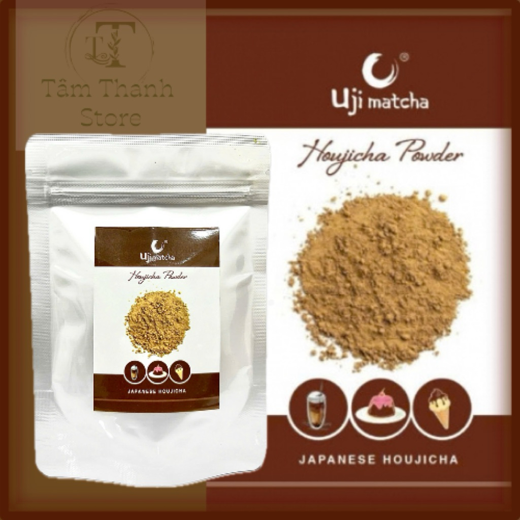 Bột Trà Rang Houjicha Powder Túi 500GR nguyên chất không đường sữa.