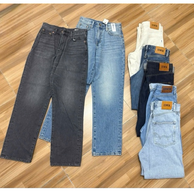[Sale xả cuối năm] Quần Jeans baggy ống suông unisex Edwin xuất Nhật