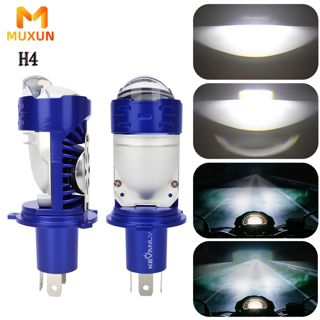 1PC Đèn pha mini V40 V22 Ultra H4 – Đèn pha siêu sáng cho xe máy, đế H4, 12V-24V, dành cho Wave 125/