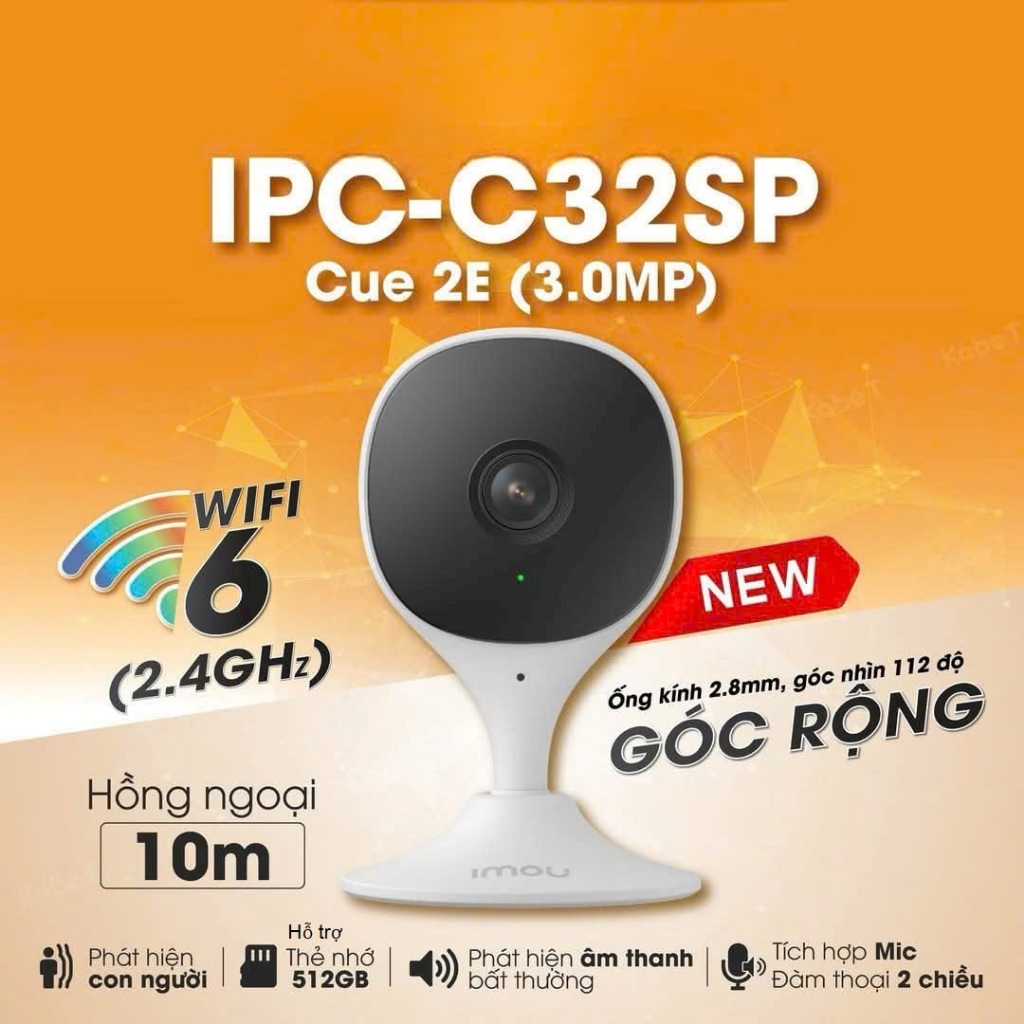 Camera Imou Cue C32EP - Góc siêu rộng - Siêu nét