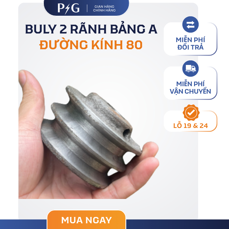 Buly 2 rãnh Bảng A dùng cho motor hoặc động cơ nổ