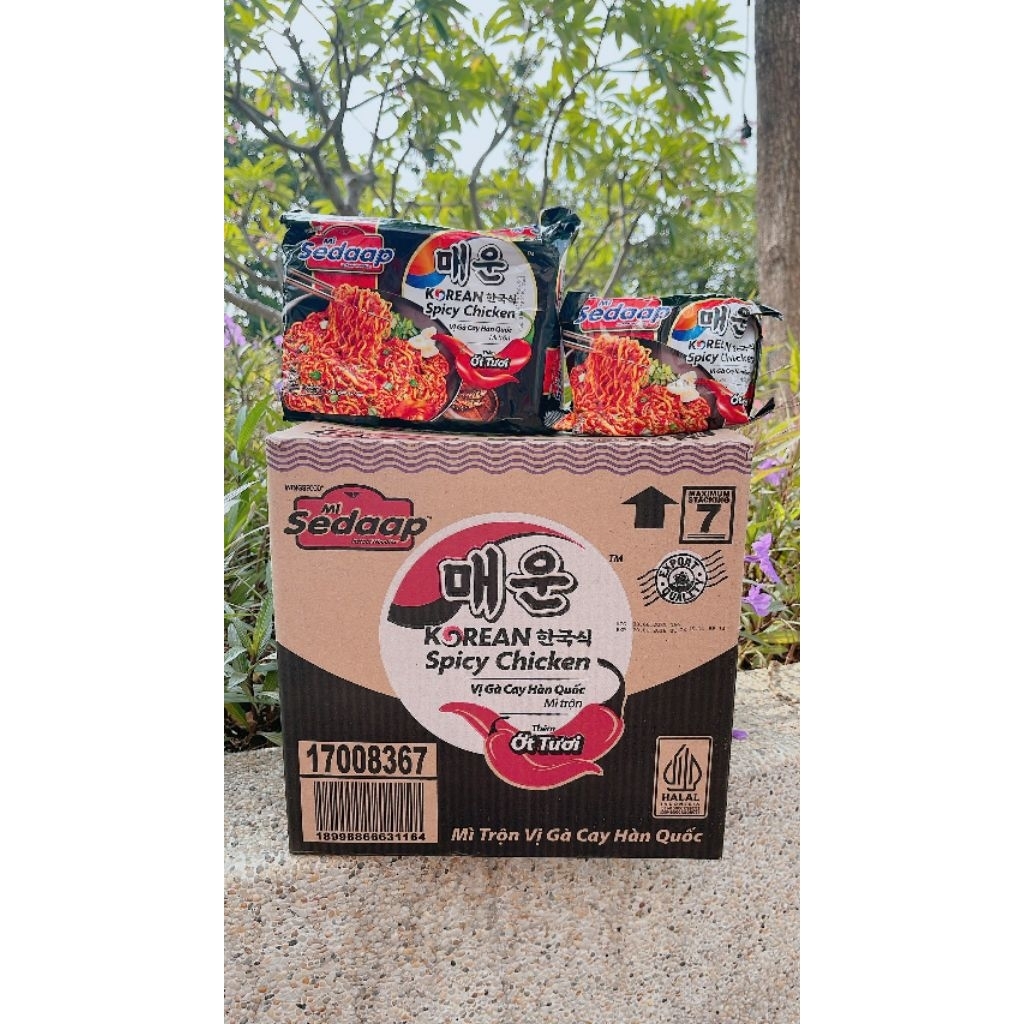 ​🔥 Mì Trộn Mi Sedaap Korean Spicy Chicken - Vị Gà Cay Hàn Quốc Bùng Nổ