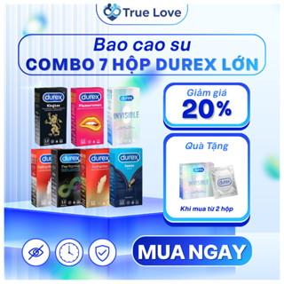 Combo 7 Hộp 82 Chiếc Bao Cao Su Durex, Siêu Mỏng, Gân Gai, Kéo Dài, Nhiều Gel. Durex Chính Hãng
