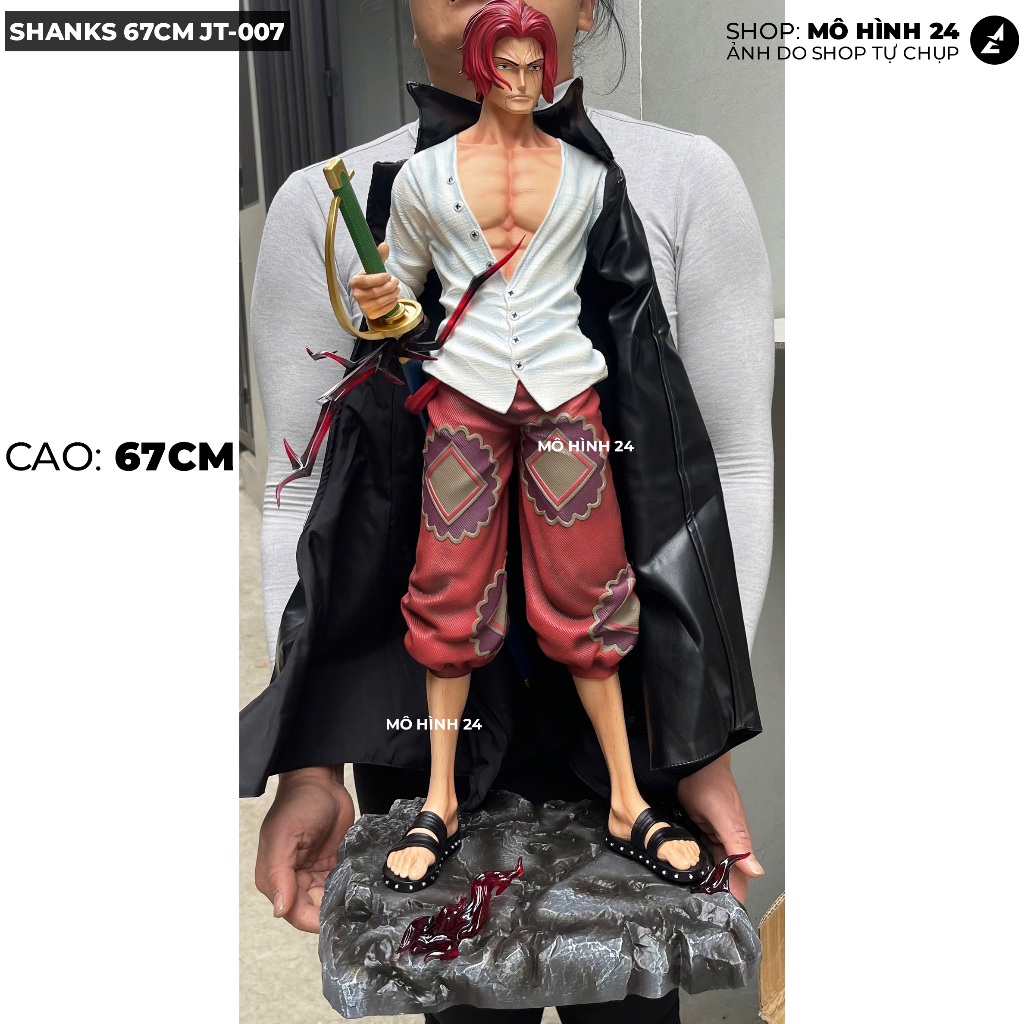 [67cm] Mô hình cao cấp Shank tóc đỏ Figure Onepiece hải tặc Shanks JT Studio One Piece áo choàng da 