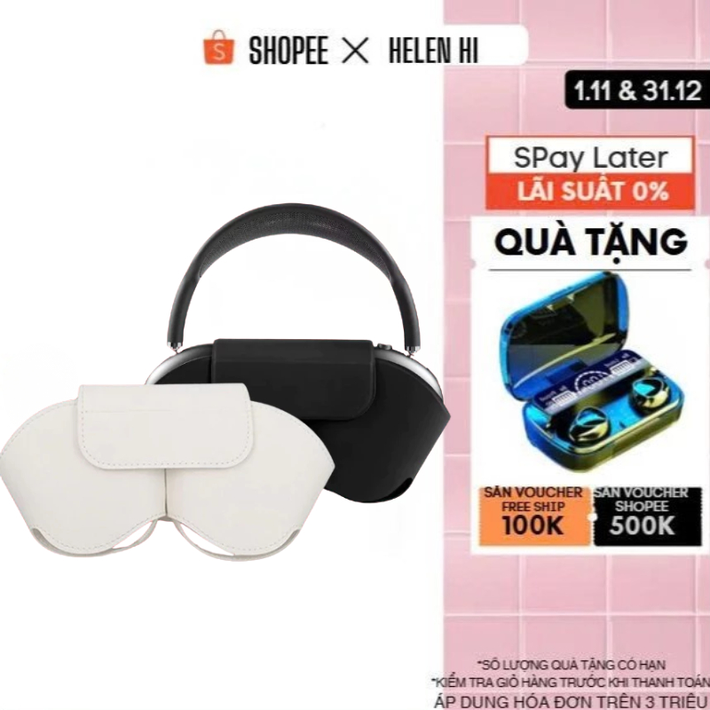 Bọc da bảo vệ tai nghe Hoco W65 / Airpod MAx  chất liệu cao cấp chống xước, chống sốc