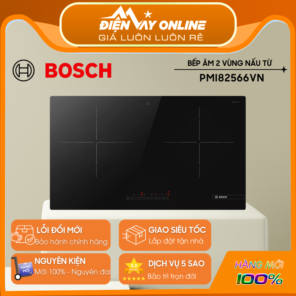 [CHÍNH HÃNG] Bếp từ hai vùng nấu Bosch PMI82566VN 2800W