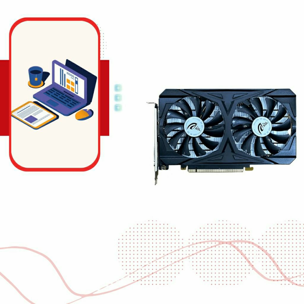 VGA ASL GeForce GTX 1660 SUPER (6GB/ GDDR6/ 192 bit). hàng cũ bảo hành 3 tháng.