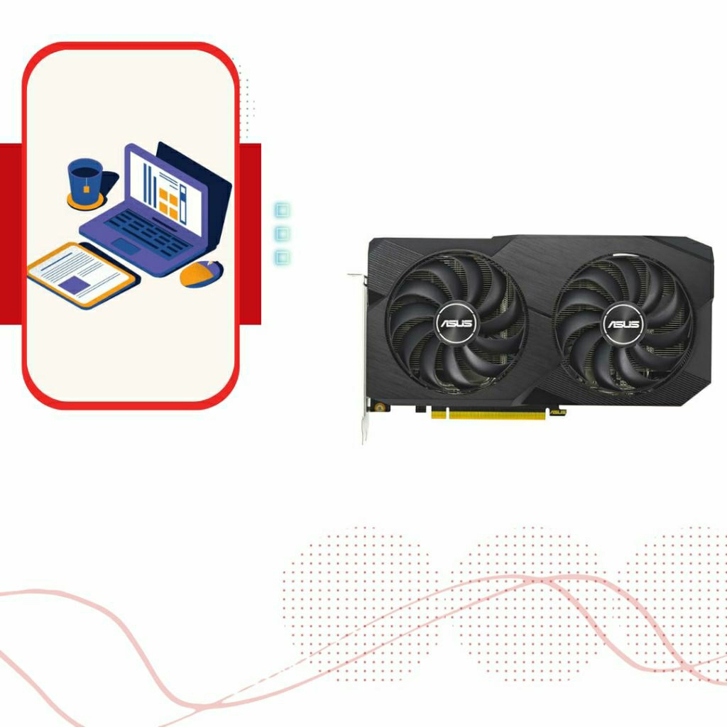 VGA ASUS Dual Radeon RX 6600 8GB V2 GDDR6 nguồn điện yêu cầu 500w. hàng cũ bảo hành 6 tháng.
