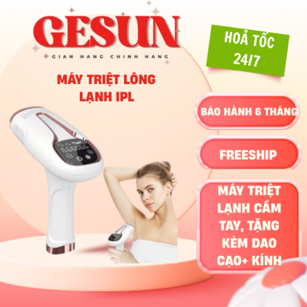 Máy Triệt Lông Lạnh IPL 999.999 Xung Công Nghệ Triệt Lạnh 10°C – 9 Cấp Độ – Giải Pháp An Toàn Cho Là