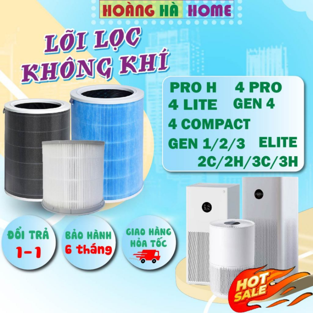 Lõi lọc không khí HOÀNG HÀ HOME - Lõi lọc  Air Purifier 3C 3H 4 4 Lite 4 Compact 4 Pro