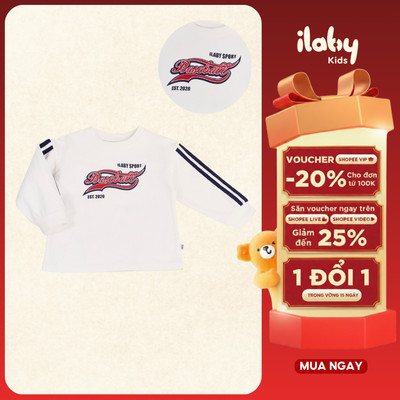 Áo thun dài tay cho bé trai iLaby áo phông thu đông cotton co giãn phong cách thể thao Baseball [3439]