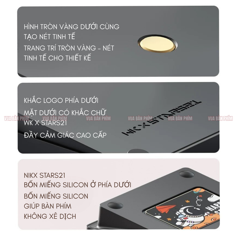 Bàn phím số cơ | numpad không dây stars21 ver 2, pin 2000 mA ,nhôm cnc , mạch xuôi, hotswap, led rgb, via/qmk nhỏ gọn | BigBuy360 - bigbuy360.vn