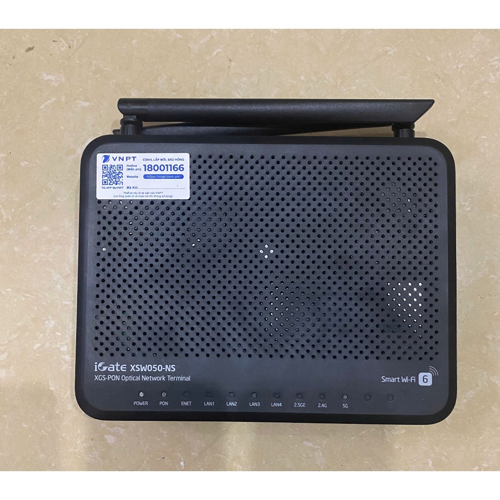 Modem WiFi 6 XGS-PON ONT iGate XSW050-NS, bộ phát wifi 6 hàng chính hãng V.N.P.T