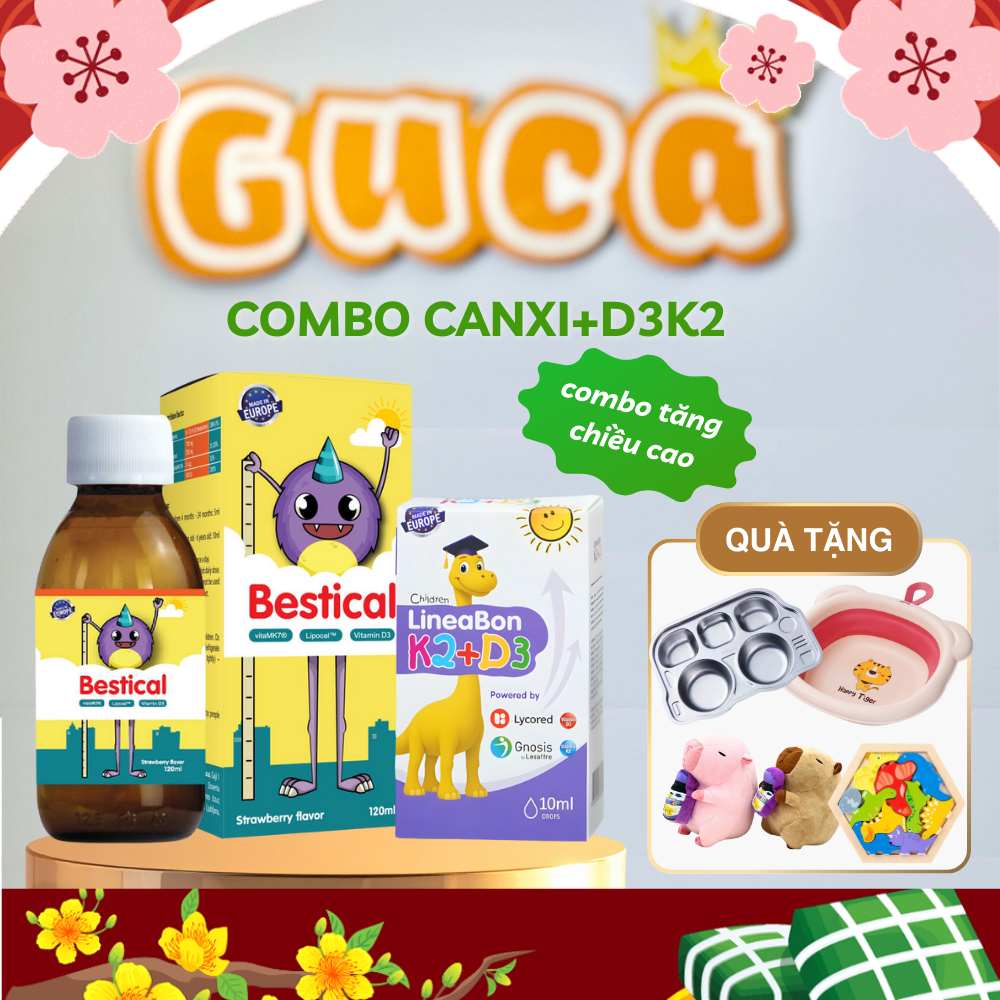 [Chính hãng]D3 k2 lineabon bổ sung vitamin d3 cho trẻ sơ sinh, giảm còi xương d2k3, tăng chiều cao- 