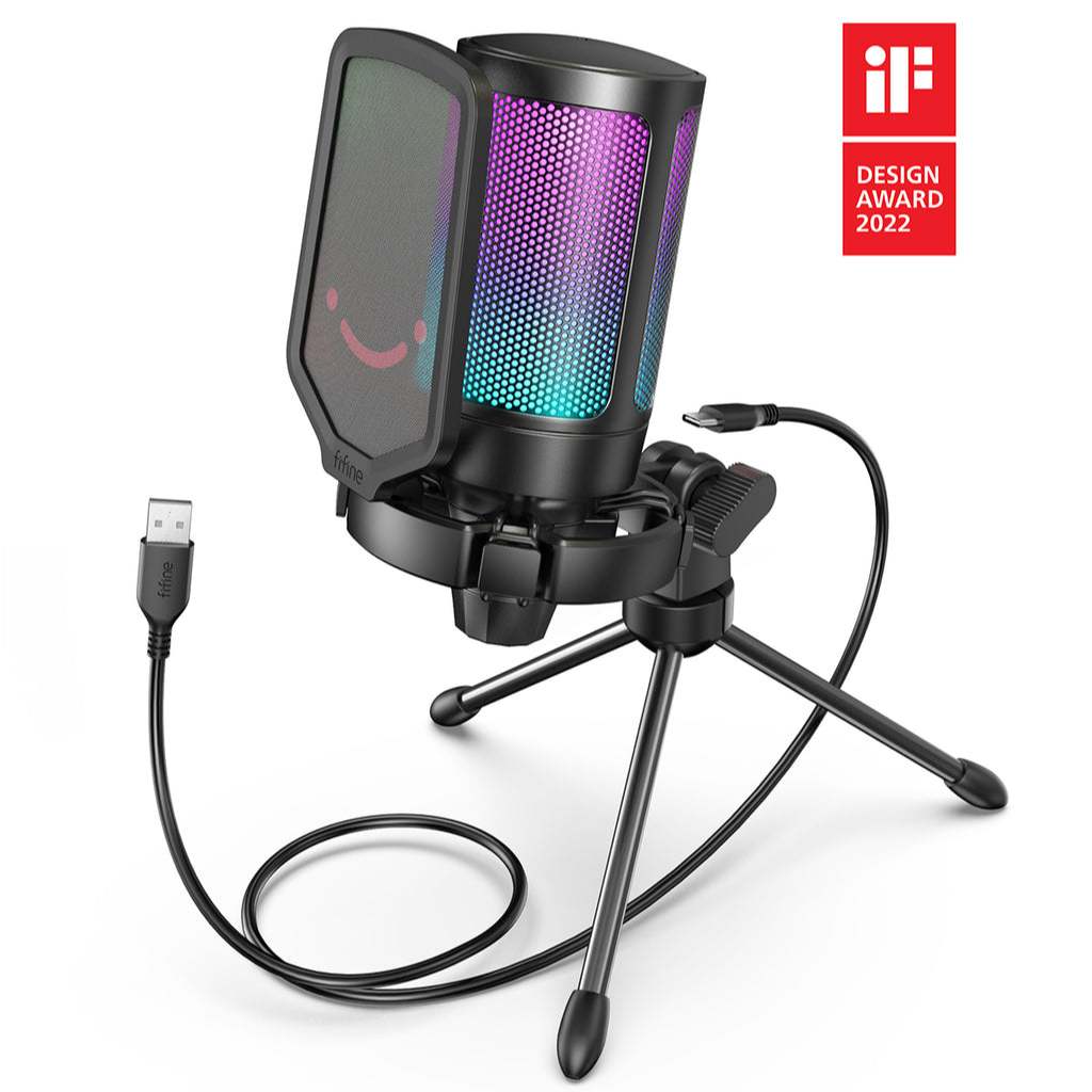 FIFINE A6V - Mic Thu Âm, Đổi Màu RGB Cổng USB | Hàng Chính Hãng