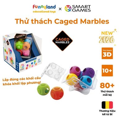 Đồ chơi trí tuệ SmartGames Caged Marbles 10+, Thử thách trí não với bi màu