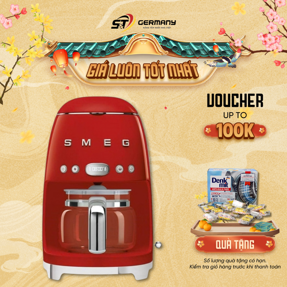 HCM Máy pha cà phê SMEG DCF02RDEU màu đỏ GermanySnT 630001