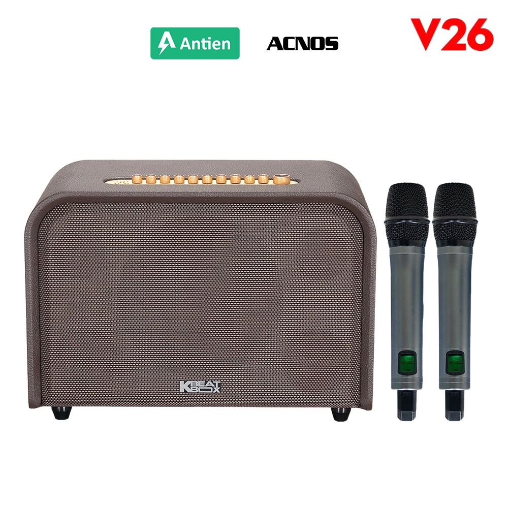 [ Tặng chân loa ] Loa hát karaoke ACNOS ACOUSTIC 3 V26 (Version 2026) - Công suất 220W Kèm 2 Micro