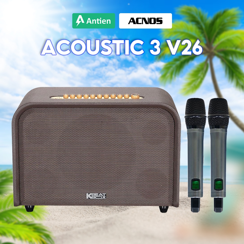 Loa Hát Karaoke ACNOS ACOUSTIC 3 V26 | Tích Hợp 2 chip DSP - Nhân đôi hiệu ứng giọng hát -Chính Hãng