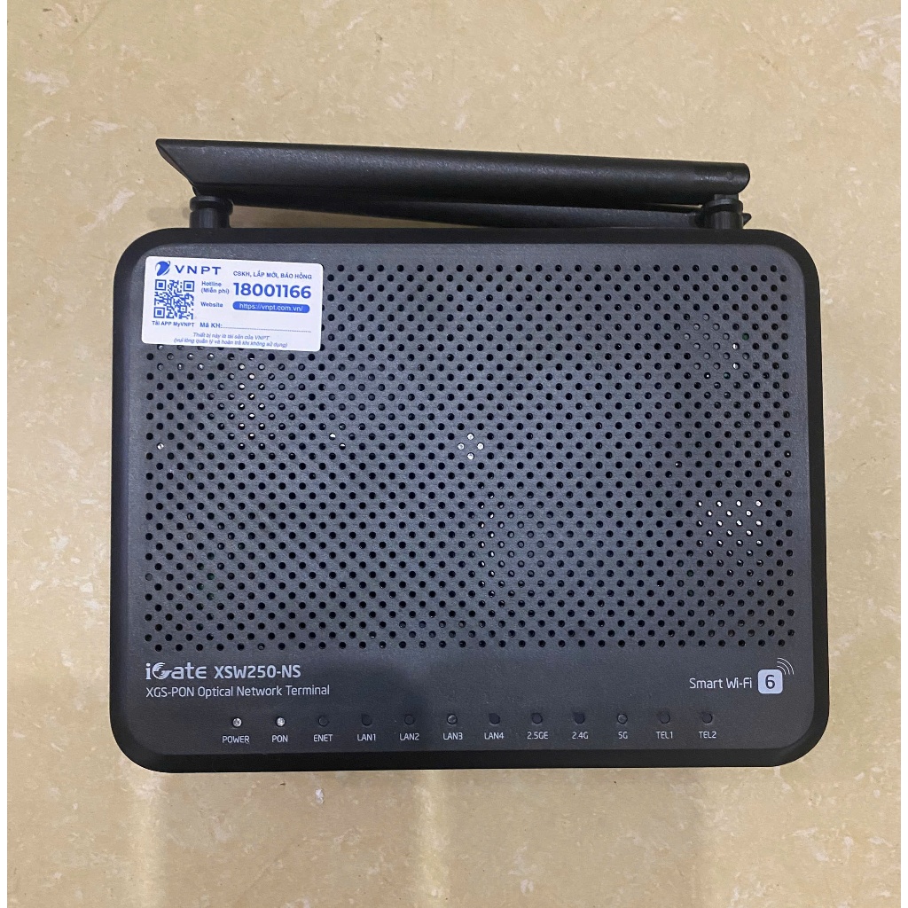 Modem WiFi 6 XGS-PON ONT iGate XSW250-NS, bộ phát wifi 6 chuẩn AX3000 hàng chính hãng V.N.P.T