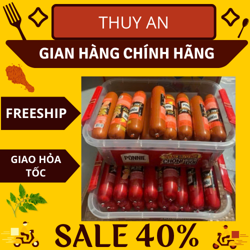 Combo 3 cây xúc xích Ponnie big size vị truyền thống/ vị cay 120gr