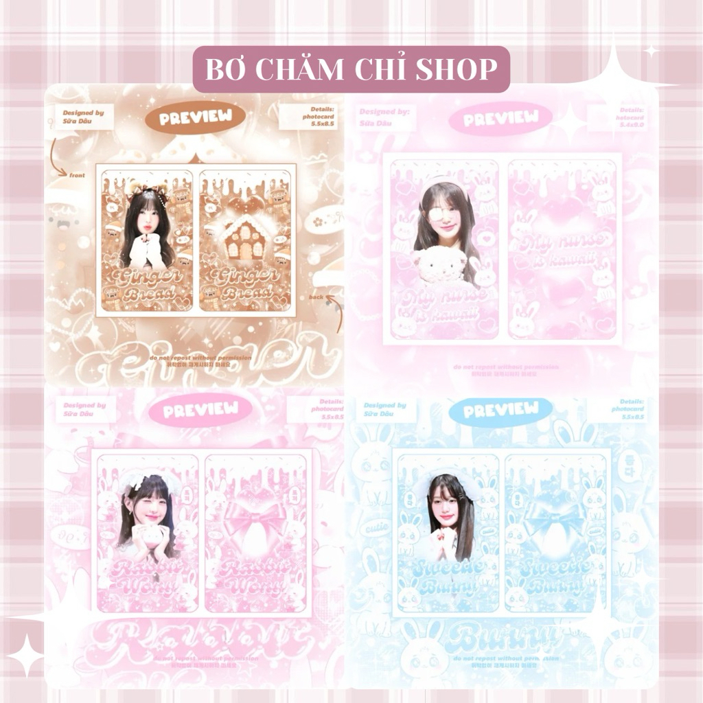 (PHẦN 1) Card des Wonyoung xinh xắn, card des kpop, freebies,...