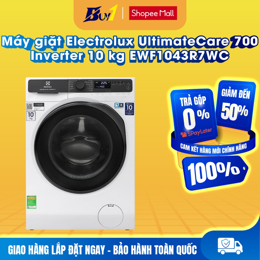 EWF1043R7WC - Máy giặt Electrolux UltimateCare 700 Inverter 10 kg EWF1043R7WC - Hàng chính hãng