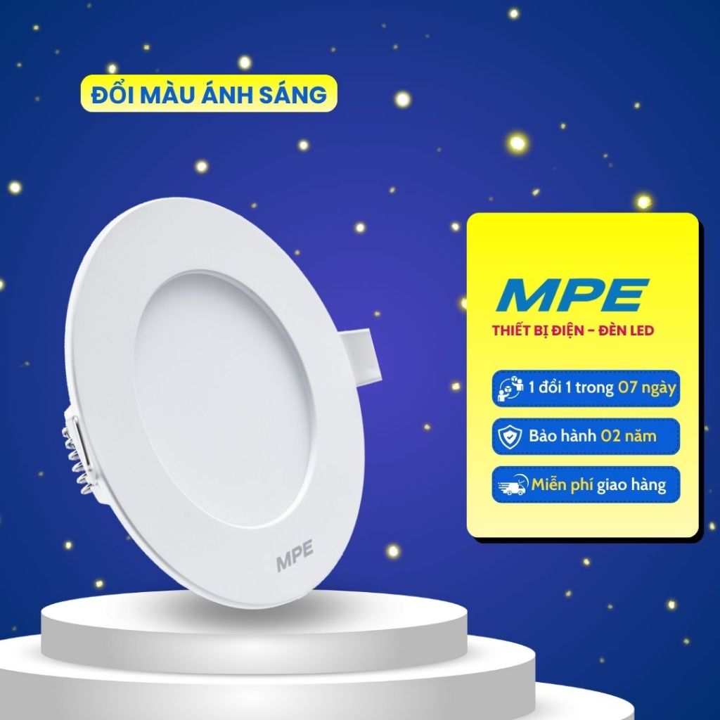 Đèn led âm trần RPL3 đổi màu 7W 9W 12W 18W 3000K/4000K/6500K MPE CHÍNH HÃNG