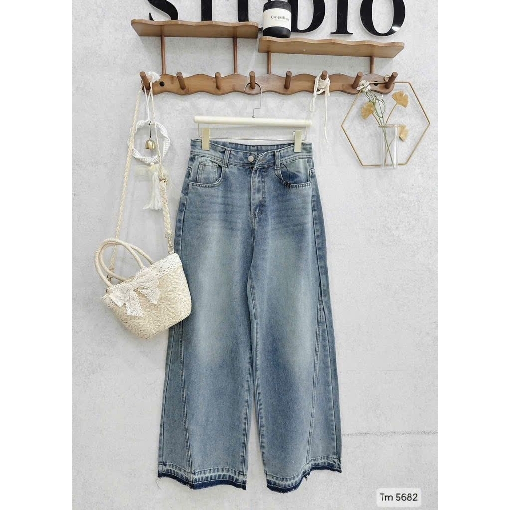 Quần jean tua lai dài 102cm