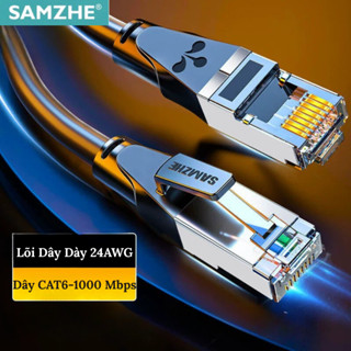 Cáp mạng CAT6 Samzhe Cao Cấp – Dây LAN Ethernet lõi đồng nguyên chất – Chống nhiễu tốt – Chuẩn Gigabit cho gaming,camear