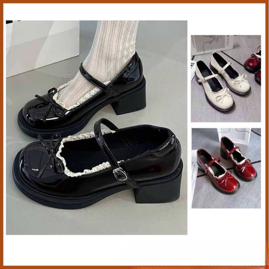 [Peinn] [Đặt lùi 1 Sz] Giày nữ giày lolita đế cao 5p thời trang phong cách Hàn Quốc Hót Hít 372