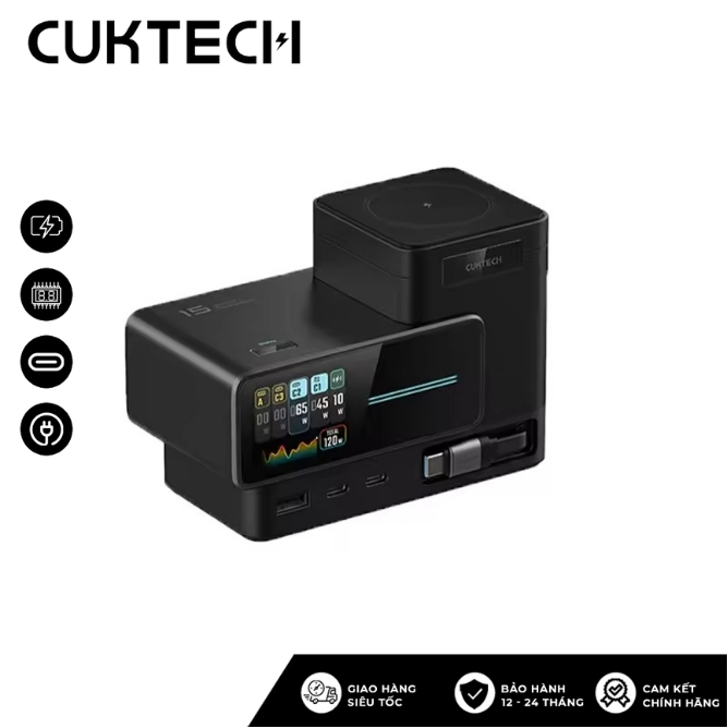 Trạm sạc để bàn CUKTECH 15 Ultra GaN 140W – TA1406U