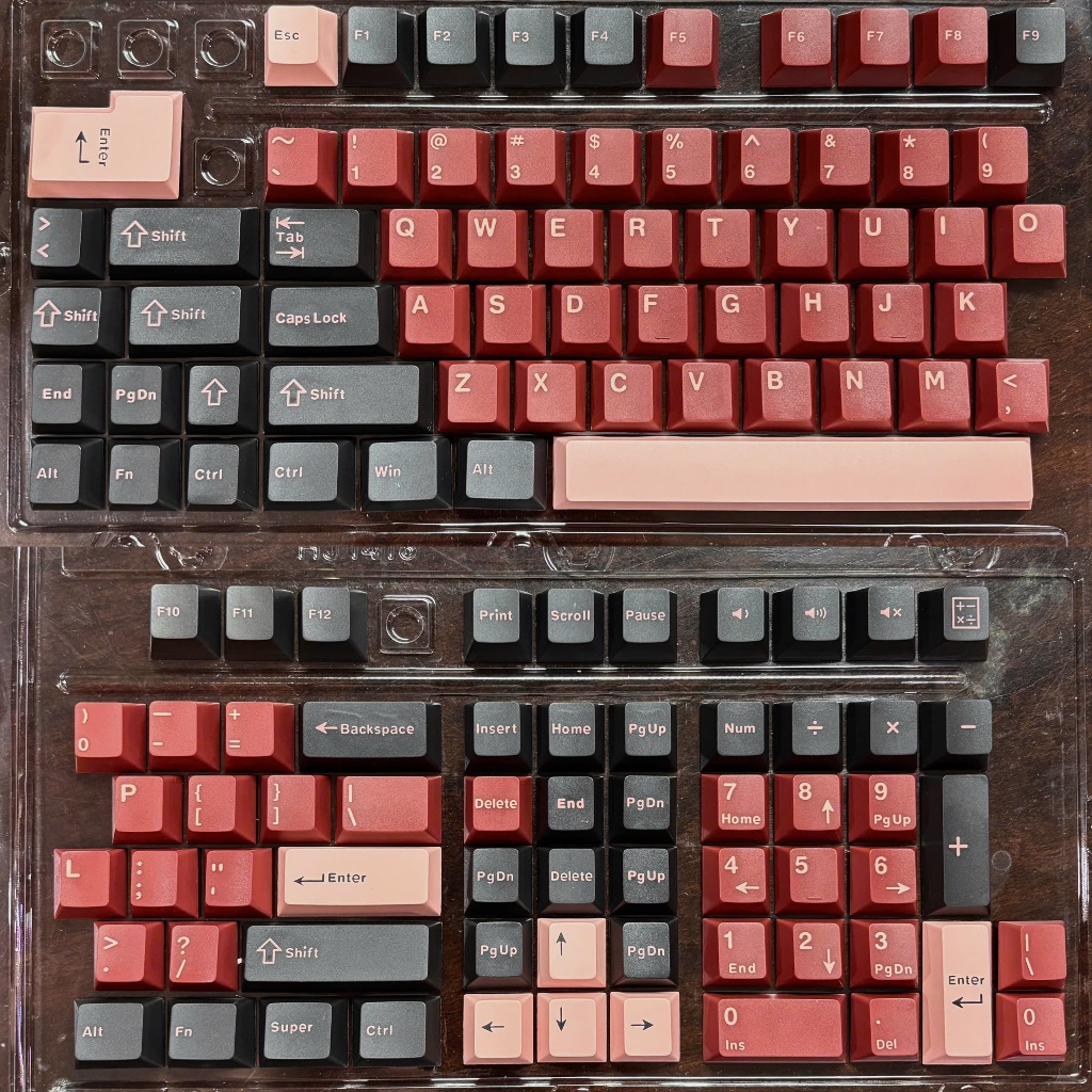 Keycap Samurai PBT Doubleshot Profile Cherry 126 Nút Bàn Phím Keycap Đỏ Đen Hồng Bàn Phím Universe